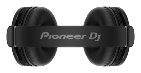 Pioneer DJ HDJ-CUE1BT headphones in matte black, showcasing foldable design and professional branding.